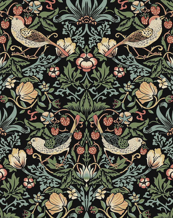 NextWall Aves Garden Ebony Wallpaper Sample NW43700