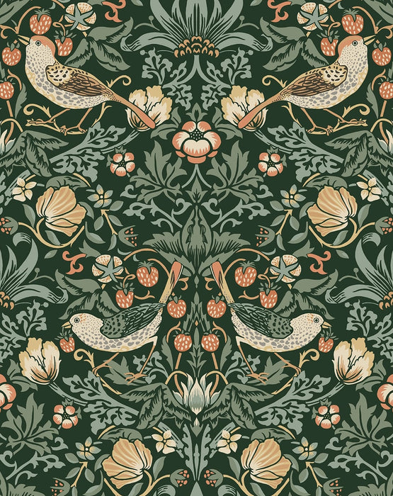 NextWall Aves Garden Forest Green Wallpaper Sample NW43704