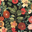 NextWall Garden Dance Jet Black & Ruby Wallpaper Sample NW44005