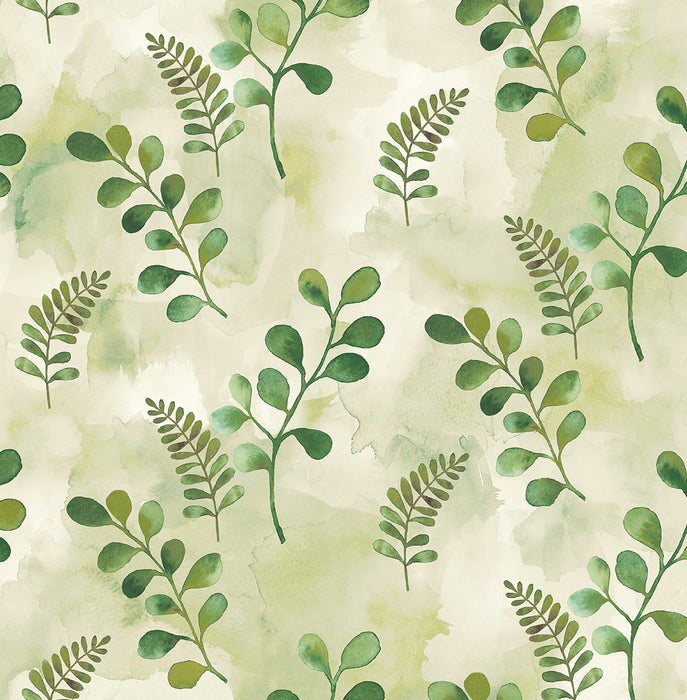 NextWall Woodland Walk Summer Fern Wallpaper Sample NW44104