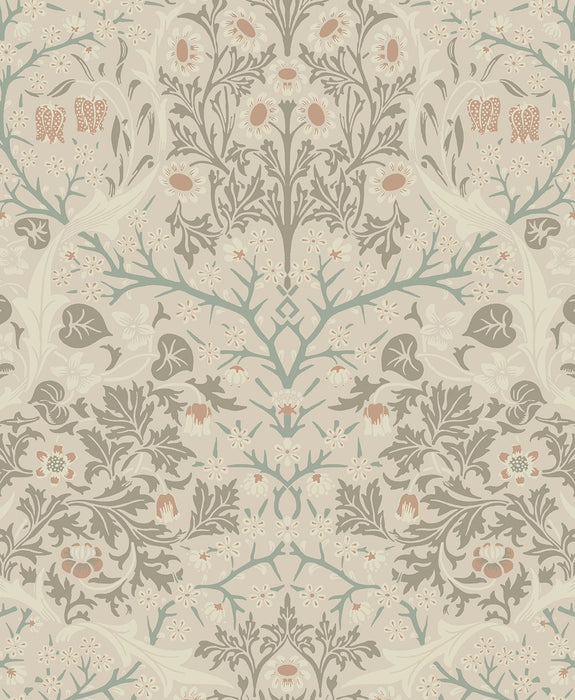 NextWall Victorian Garden Lunar Rock & Clay Wallpaper Sample NW44506