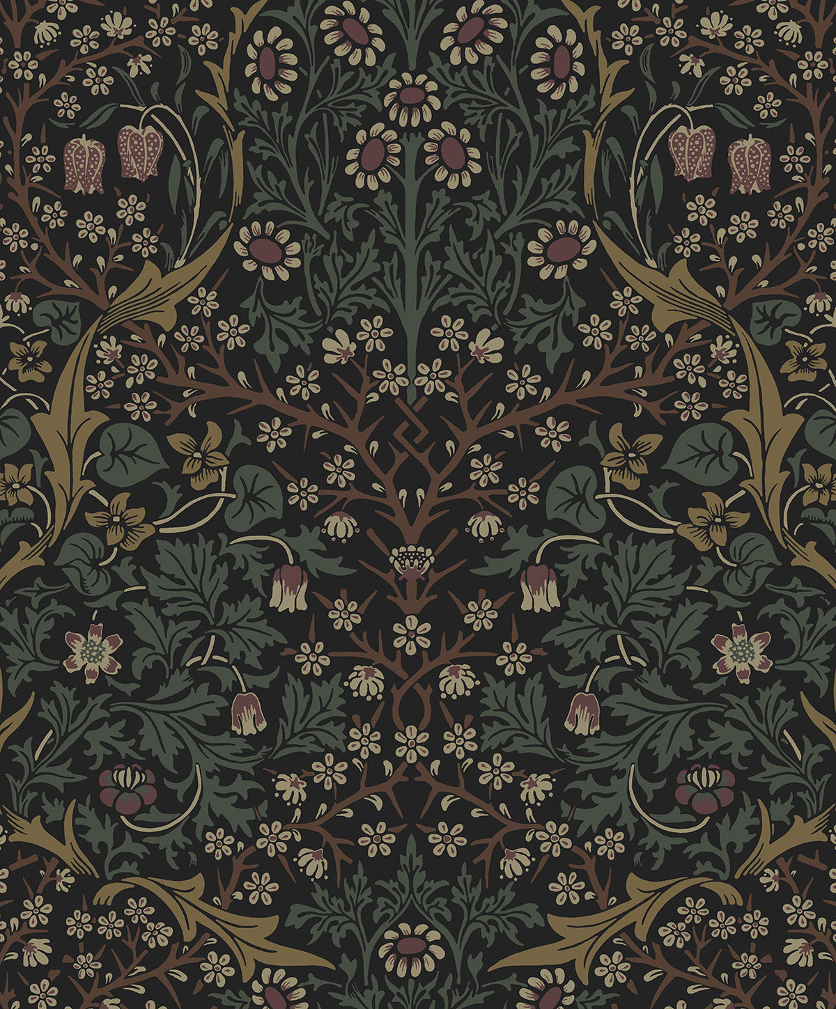 NextWall Victorian Garden Blacksmith & Cliffside Wallpaper NW44516