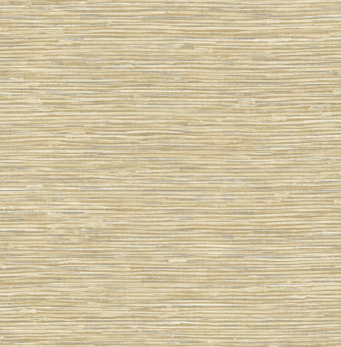 NextWall Cyrus Faux Grasscloth Khaki & Metallic Silver Wallpaper Sample NW44706