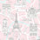 NextWall Paris Scene Pale Pink Wallpaper Sample NW44801