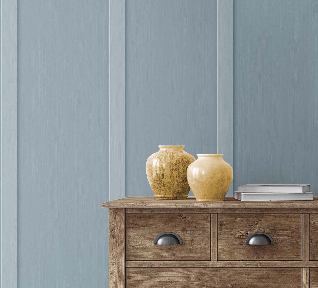 NextWall Faux Board & Batten Blue Stream Wallpaper NW45212