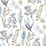 NextWall Wild Garden Glacier Blue & Matte Brass Wallpaper Sample NW45404