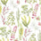 NextWall Wild Garden Lemongrass & Posy Pink Wallpaper Sample NW45407