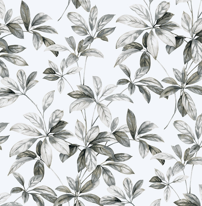 NextWall Leaf Trail Alloy Wallpaper Sample NW45605