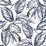 NextWall Sketched Leaves Navy Blue Wallpaper Sample NW46902