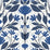 NextWall Folk Floral Blue Sapphire & Pavestone Wallpaper Sample NW47102