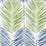 NextWall Two Toned Palm Coastal Blue & Fern Green Wallpaper Sample NW47904