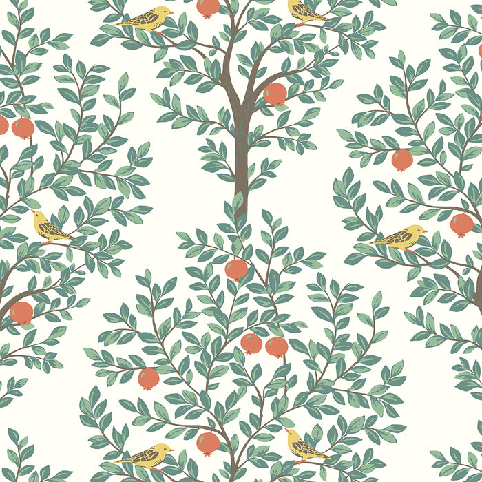 NextWall Fruit Tree Juniper Wallpaper Sample NW48104