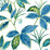 NextWall Boho Leaf Trail Lagoon Wallpaper Sample NW48312