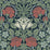 NextWall Vintage Rose Midnight Blue & Sage Wallpaper Sample NW49012