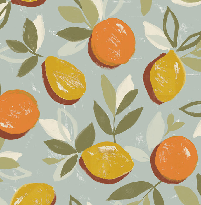 NextWall Fruit Toss Daydream Grey Wallpaper NW49306