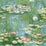 NextWall Lily Pond Olive & Sky Blue Wallpaper Sample NW50002