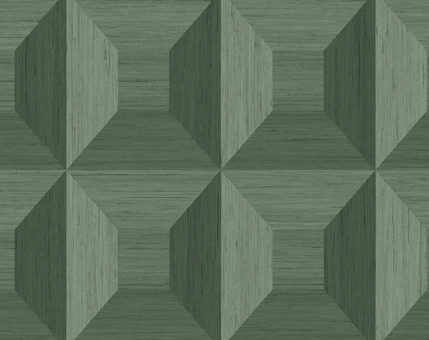 NextWall Quadrant Geo Sage Green Wallpaper NW50304