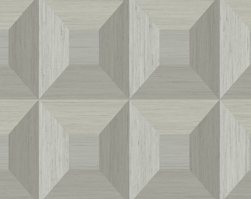 NextWall Quadrant Geo Daydream Grey Wallpaper NW50308