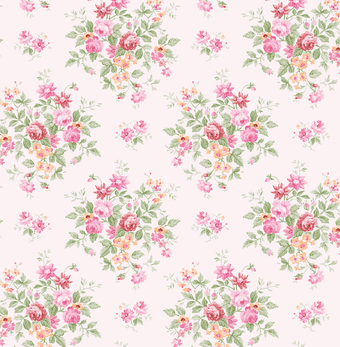 NextWall Floral Bunches Posy Pink Wallpaper Sample NW50511