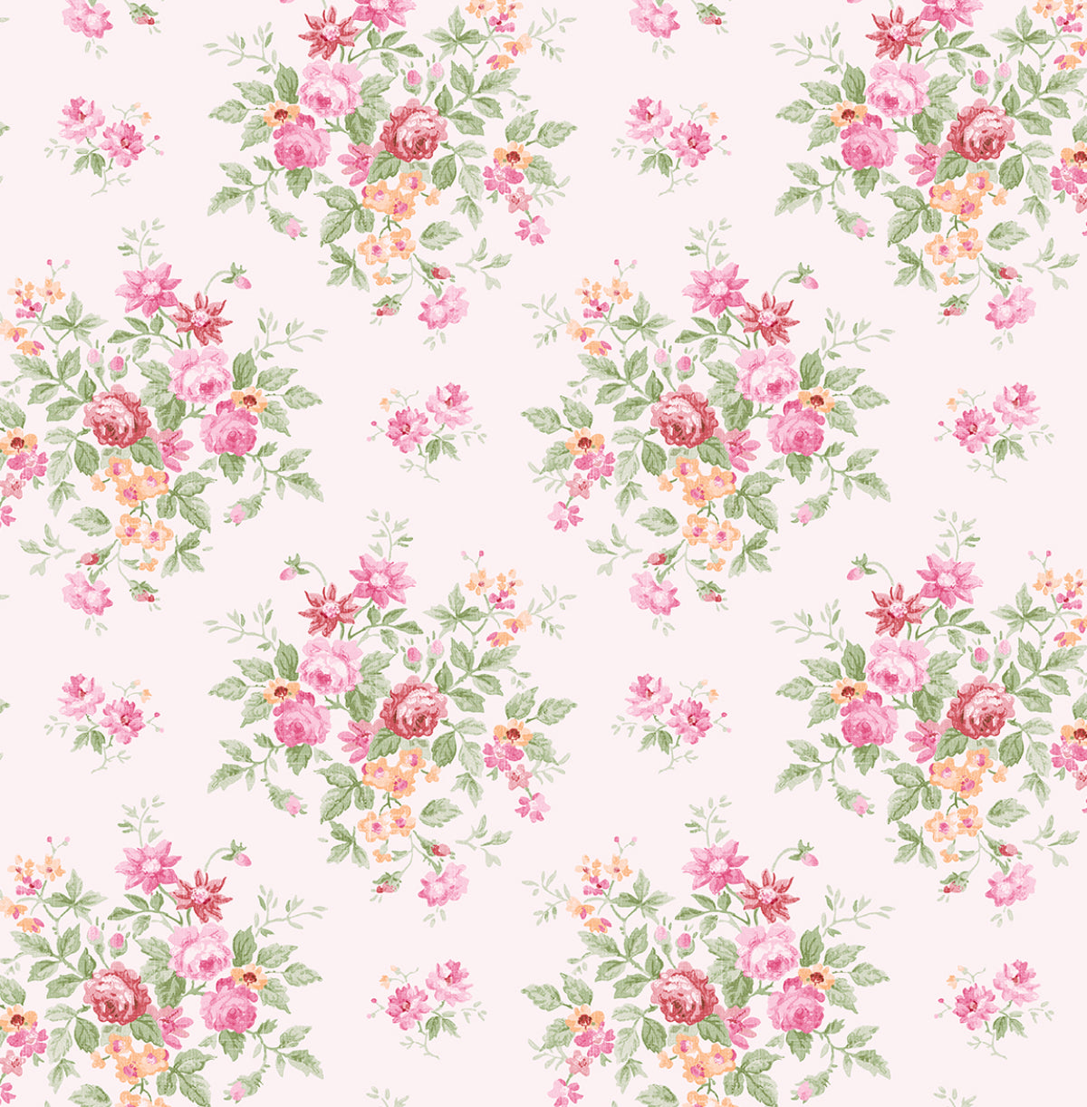 NextWall Floral Bunches Posy Pink Wallpaper NW50511