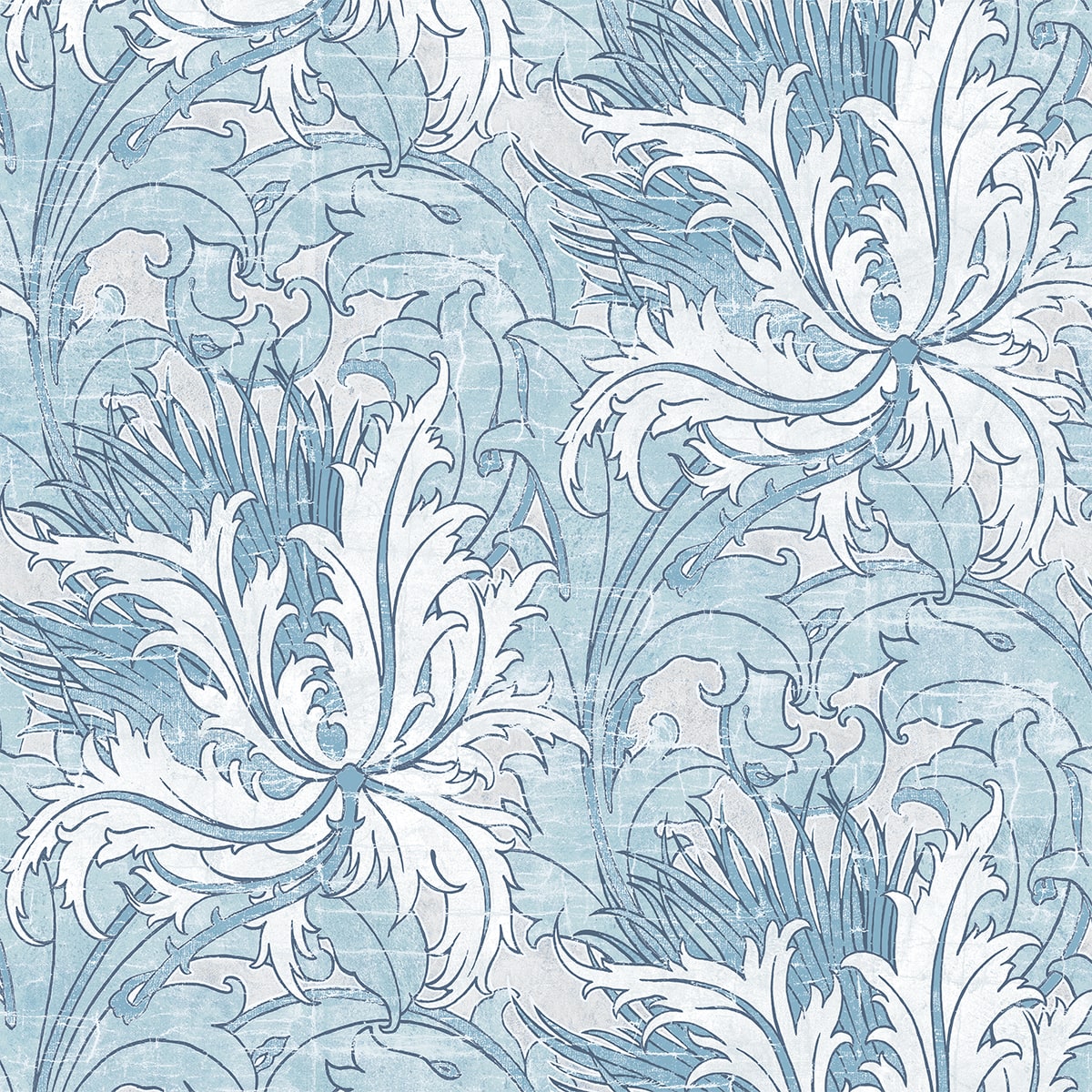 NextWall Floral Folly Blue Waterfall Wallpaper NW50702