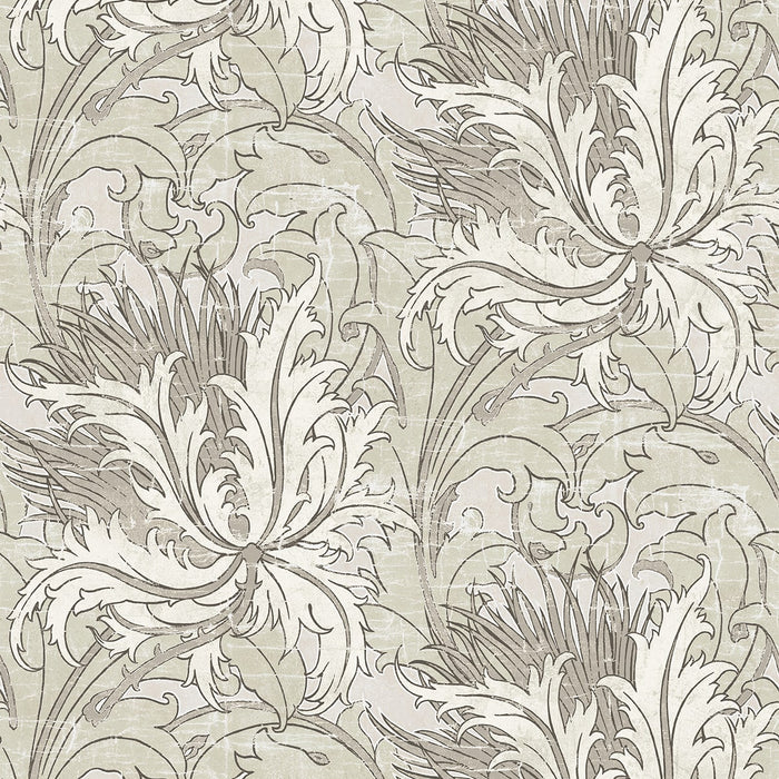 NextWall Floral Folly Lunar Rock & Pale Oak Wallpaper Sample NW50708