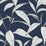 NextWall Pinstripe Leaf Trail Dark Blue Wallpaper Sample NW51802