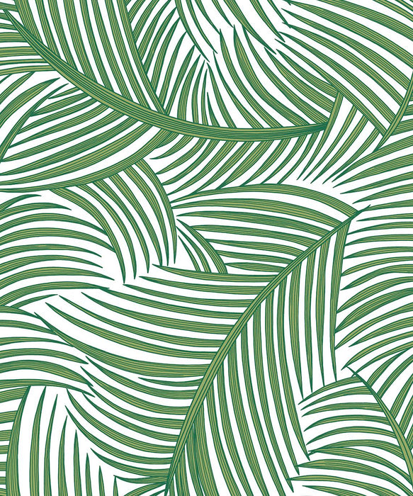 NextWall Tossed Palm Fronds Greenery Wallpaper Sample NW51904