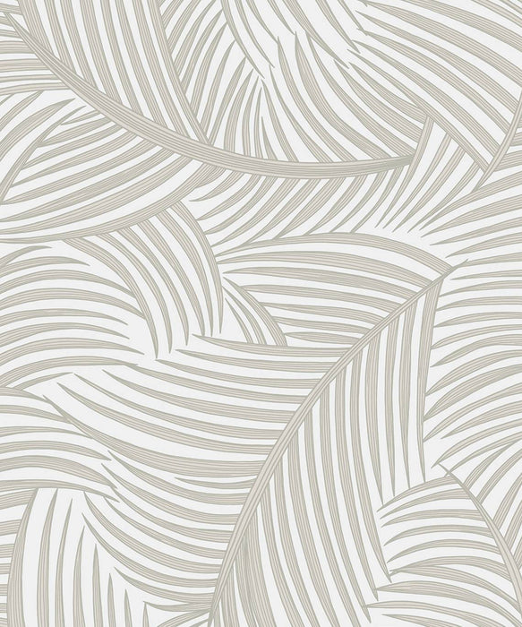 NextWall Tossed Palm Fronds Sea Salt Wallpaper NW51907