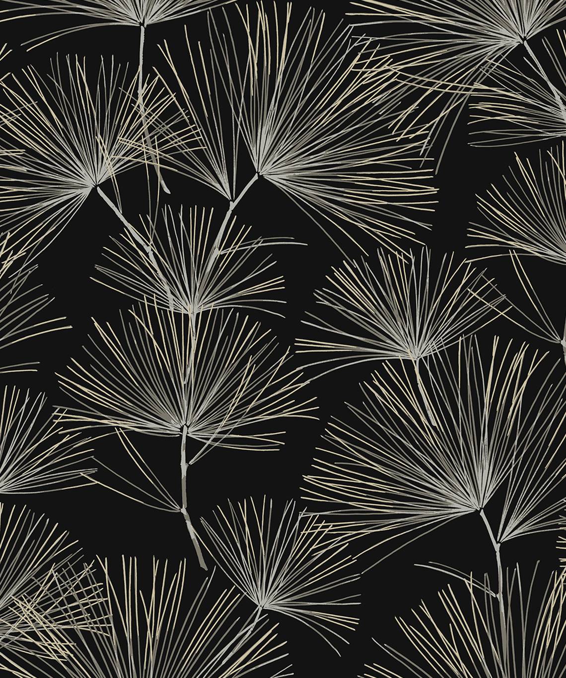 NextWall Pine Needles Ebony & Pavestone Wallpaper NW52110