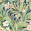 NextWall Blossoming Birds Fern & Denim Blue Wallpaper Sample NW52502