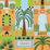 NextWall Tropical Facade Orange Wallpaper Sample NW52606