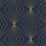 NextWall Gem Geometric Dark Blue & Metallic Gold Wallpaper Sample NW53102