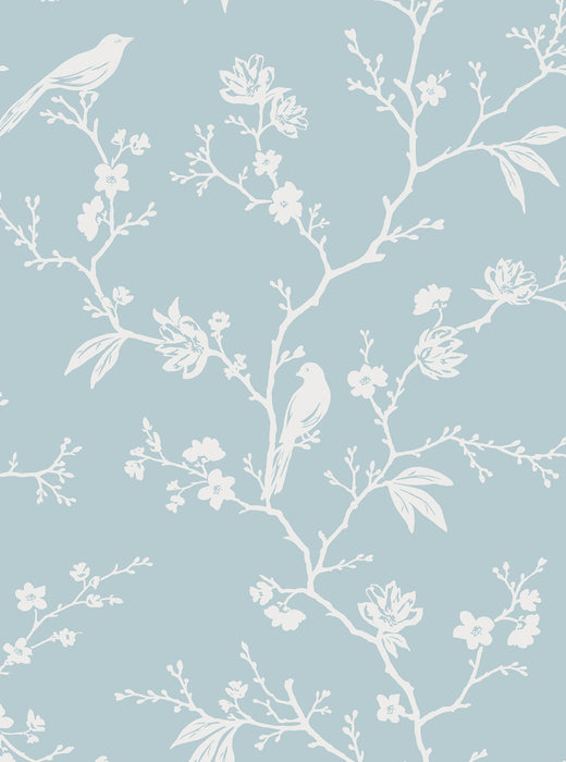 NextWall Songbird Chinoiserie Blue Skies Wallpaper NW53402