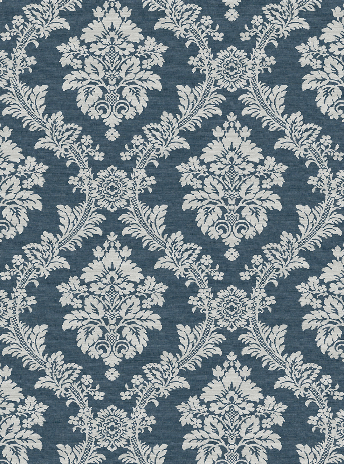 NextWall Seaside Damask Denim Blue Wallpaper NW53602