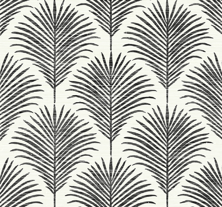 NextWall Grassland Palm Inkwell & Off-white Wallpaper NW53800