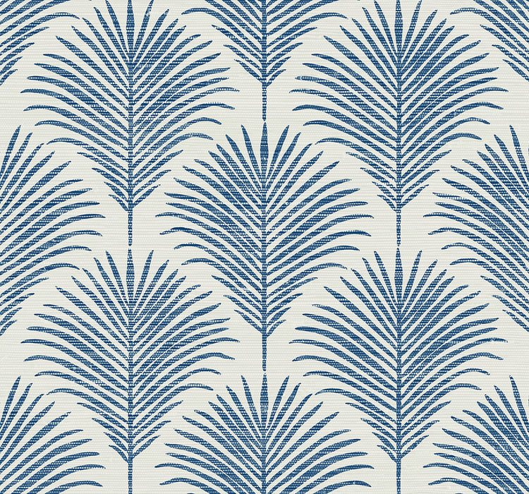 NextWall Grassland Palm Coastal Blue Wallpaper Sample NW53802