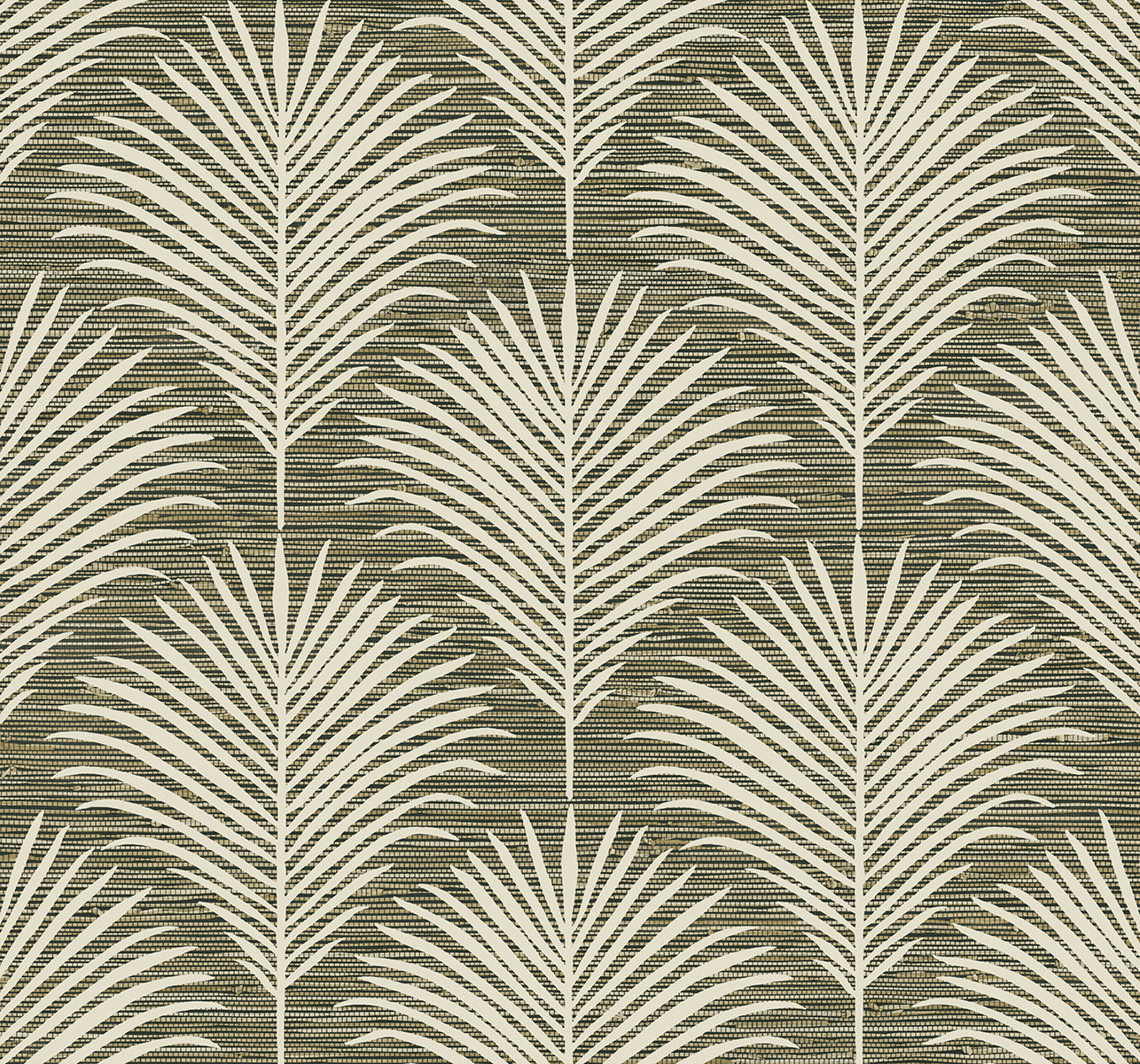 NextWall Grassland Palm Charcoal & Sand Wallpaper NW53805