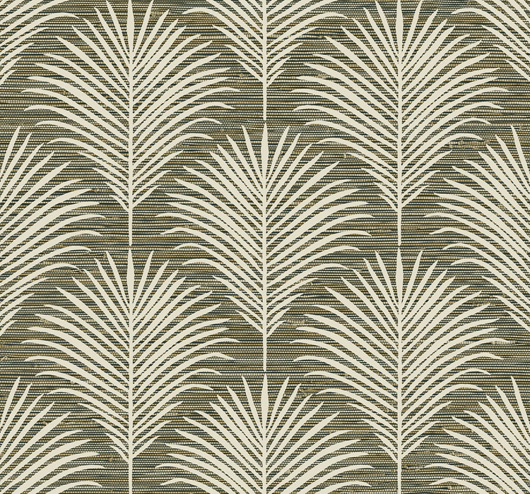 NextWall Grassland Palm Charcoal & Sand Wallpaper NW53805