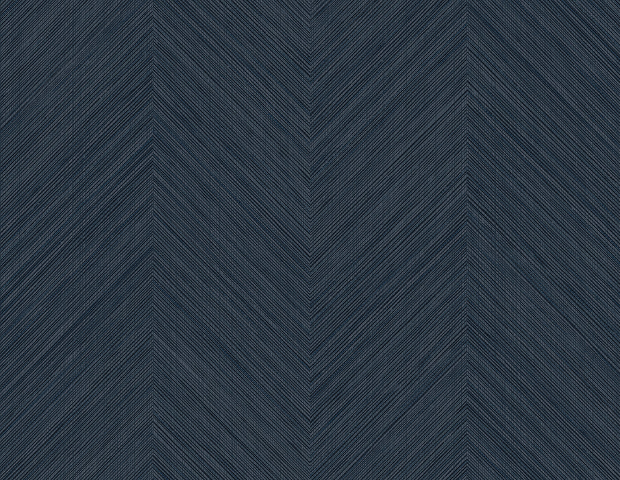 NextWall Chevron Stripe Dark Blue Wallpaper Sample NW53902