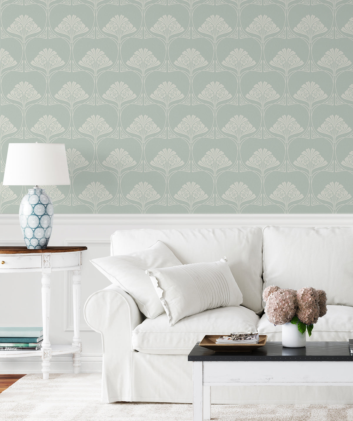 NextWall Deco Floral Aloe Mist Wallpaper NW54004