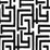 NextWall Graphic Maze Black Wallpaper Sample NW54100