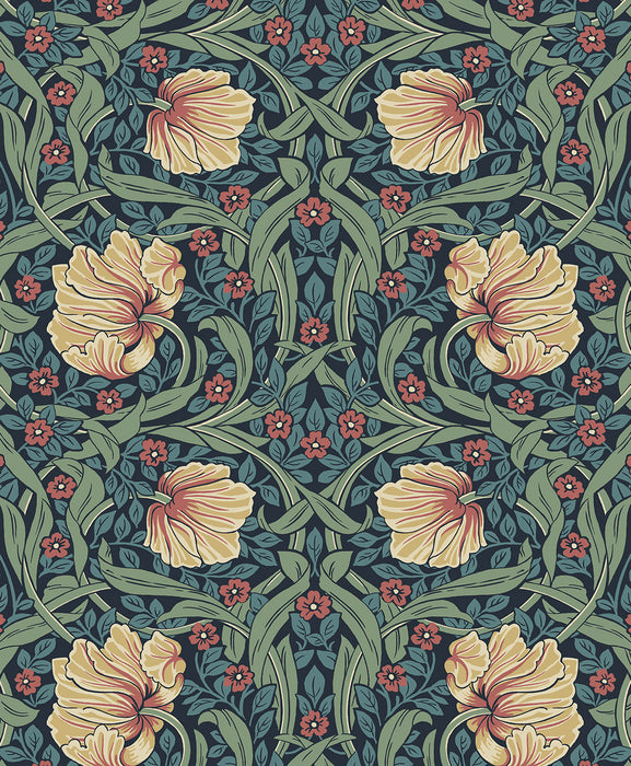 NextWall Pimpernel Garden Bluestone & Clay Wallpaper Sample NW54202