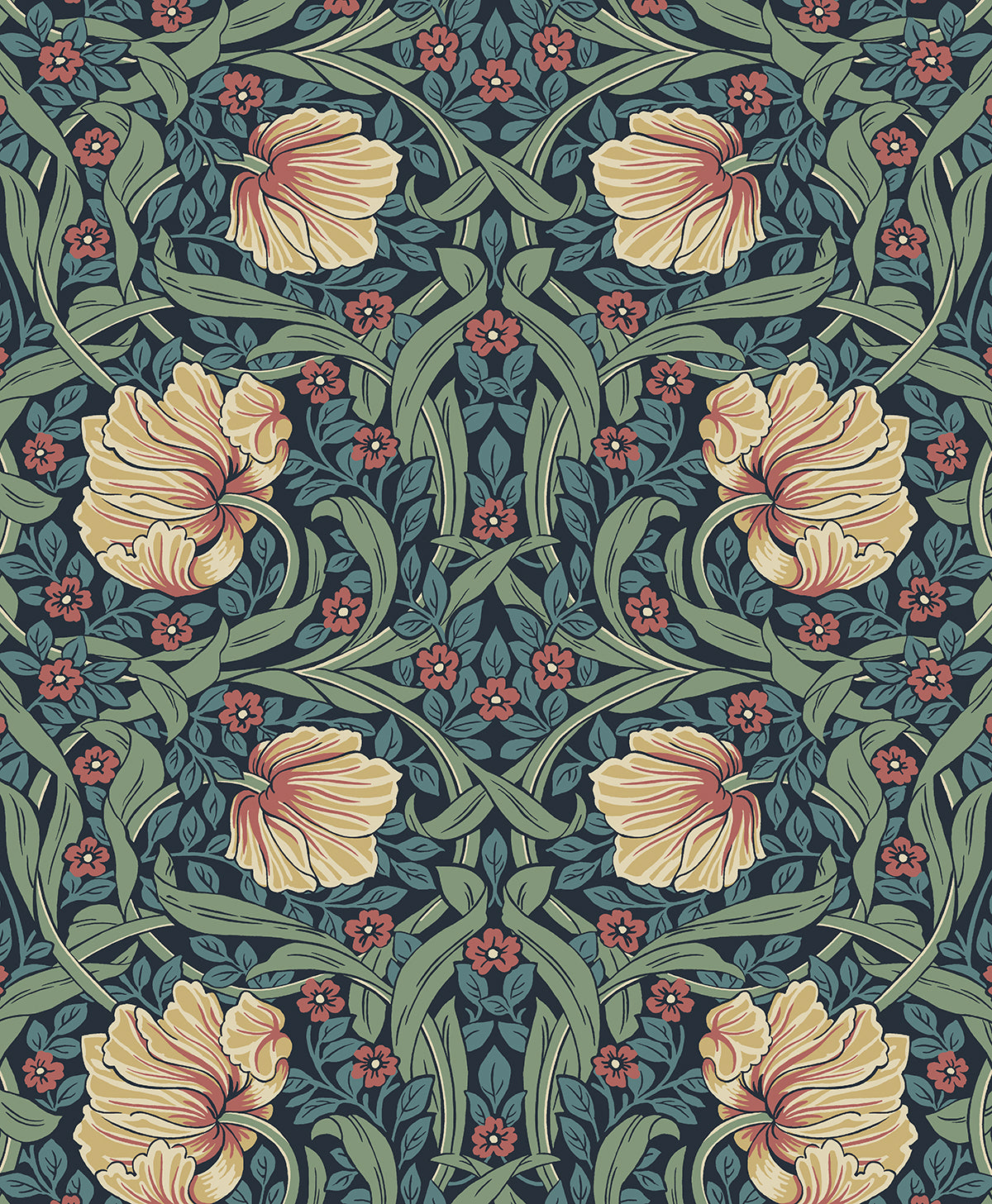 NextWall Pimpernel Garden Bluestone & Clay Wallpaper NW54202