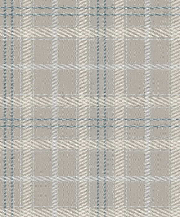 NextWall Tailor Plaid Argos Grey & Blue Wallpaper Sample NW54308