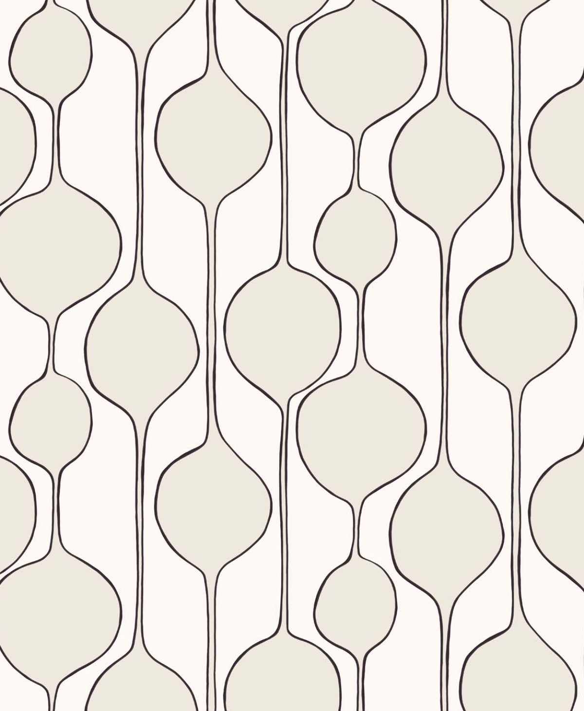 NextWall Bubble Stripe Marshmallow Wallpaper NW54600