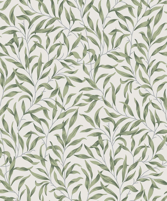 NextWall Willow Trail Sprig Green Wallpaper Sample NW54704