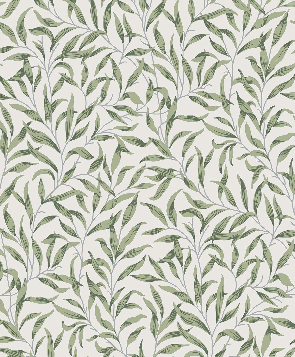 NextWall Willow Trail Sprig Green Wallpaper NW54704