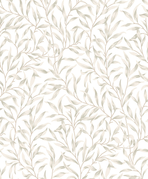 NextWall Willow Trail Neutral Wallpaper Sample NW54706