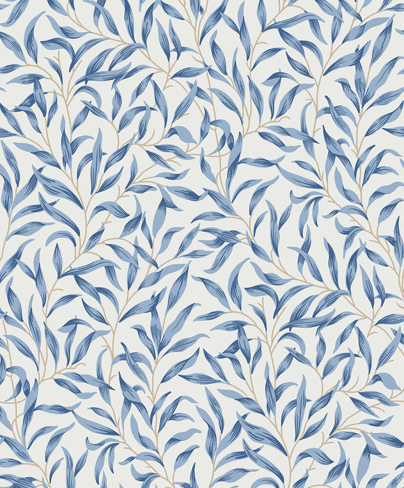 NextWall Willow Trail Blue Lake Wallpaper Sample NW54712